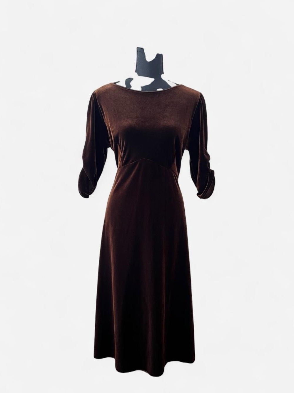 Chocolate Brown Velvet Dress Whimsygoth Witchy Goth Dark Academia 90s Romantic
